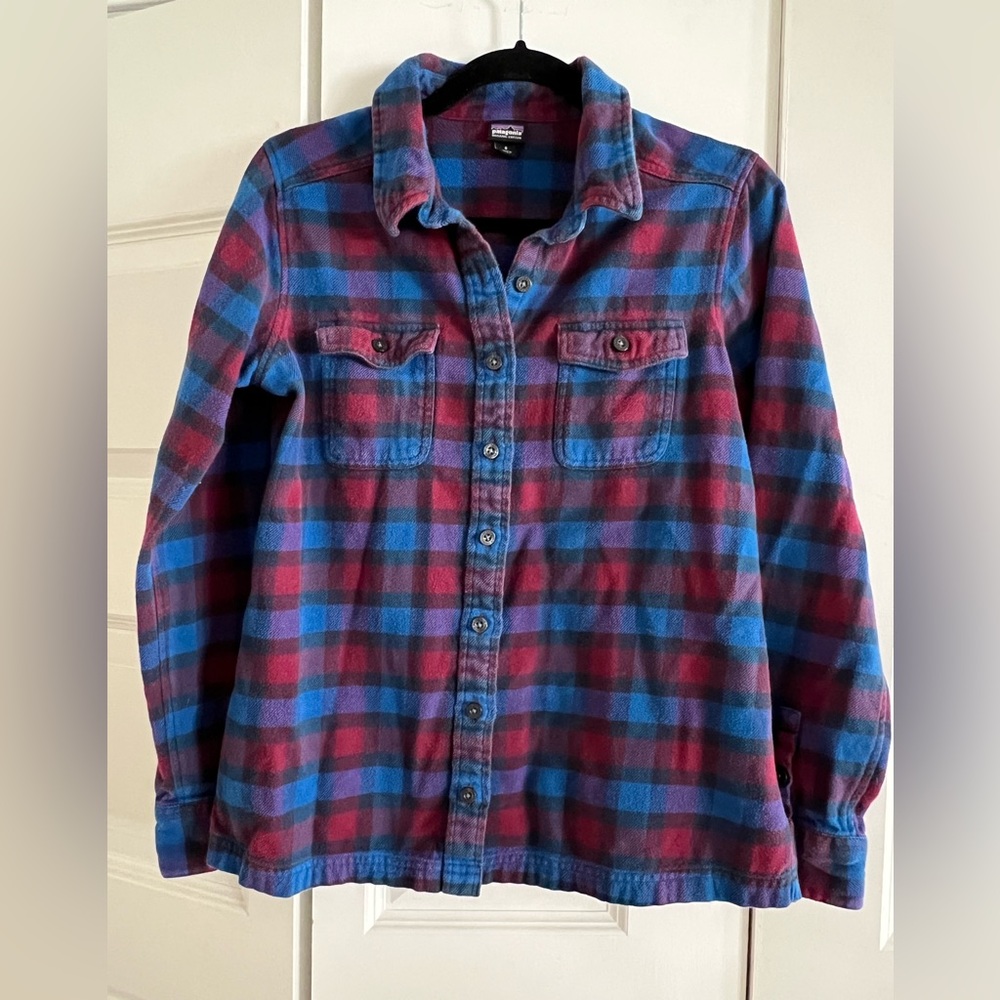 Patagonia organic cotton flannel- women’s size 6 - Picture 1 of 3